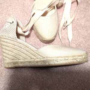 Soludos Espadrille Wedge Shoes Classic Blush Size 8